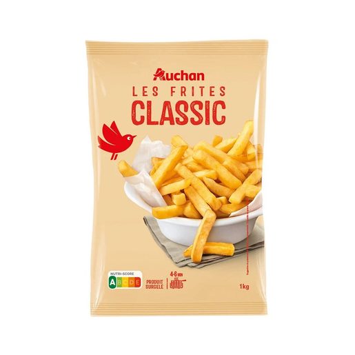 AUCHAN Batata Pré-Frita Clássica Óleo de Girassol 2,5 kg