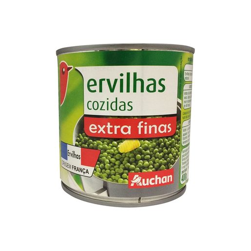 AUCHAN Ervilhas Extra Finas Cozidas em Lata 400 g