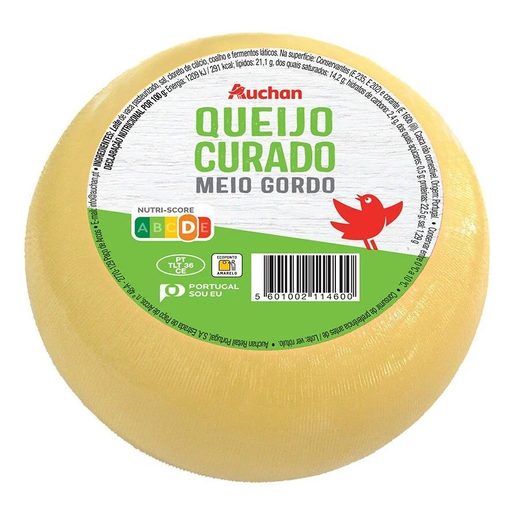 AUCHAN Queijo Curado Meio Gordo Merendeira 1 un