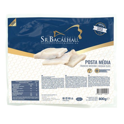 SR. BACALHAU Bacalhau Demolhado Posta 800 g SR. BACALHAU Bacalhau Demolhado Posta 800 g