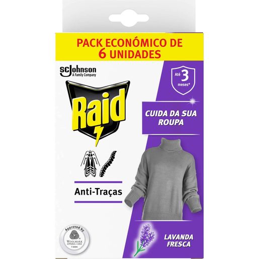 RAID Gel Anti Traças Lavanda 6 un