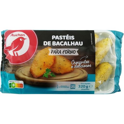 AUCHAN Pastéis de Bacalhau para Forno (10 un) 320 g