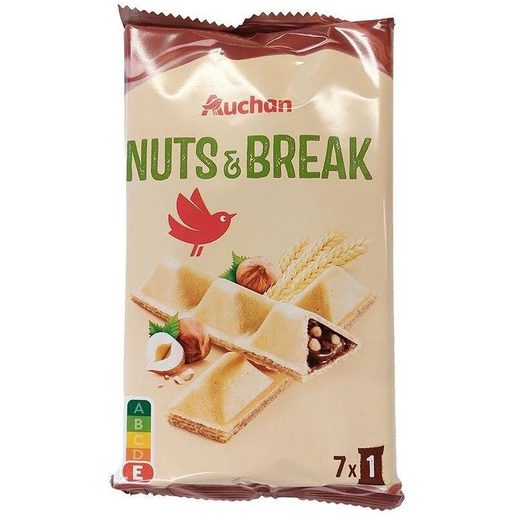 AUCHAN Bolachas Nuts&Break com Avelã 105 g AUCHAN Bolachas Nuts&Break com Avelã 105 g