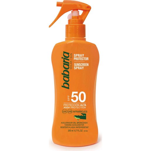 BABARIA Spray Protector Solar Aloe SPF-50 200 ml