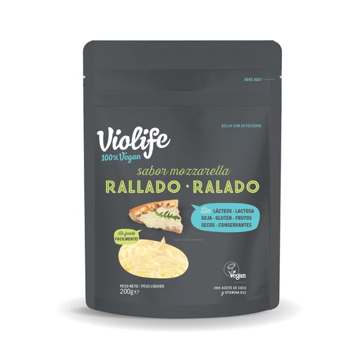 VIOLIFE Ralado 100% Vegan Sabor Mozzarella 200 g