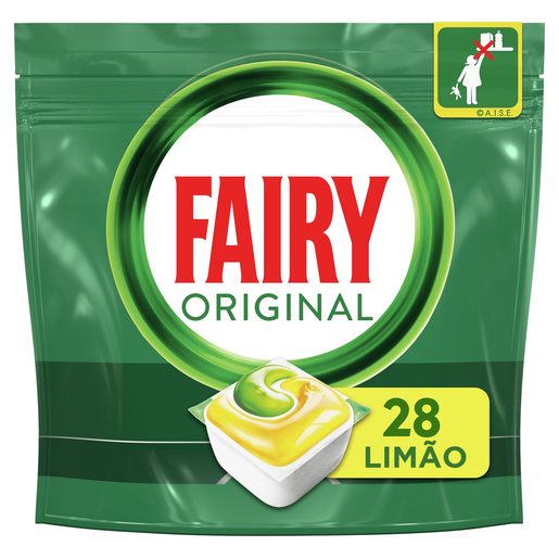 FAIRY Detergente para Máquina Loiça Original Tudo Em Um Limão 28 Un