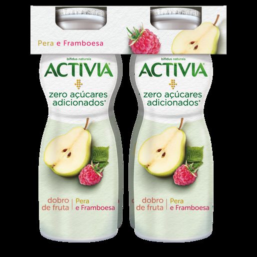 ACTIVIA Iogurte Líquido 0% Açúcar Pêra e Framboesas 4x155 g ACTIVIA Iogurte Líquido 0% Açúcar Pêra e Framboesas 4x155 g