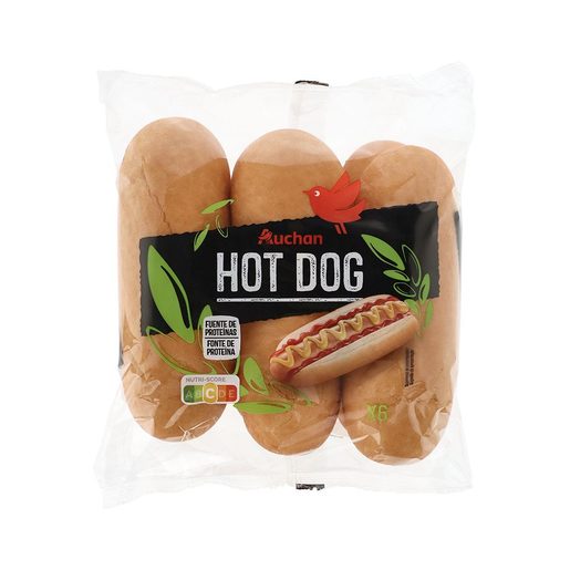 AUCHAN Pão Hot-Dog 6 un
