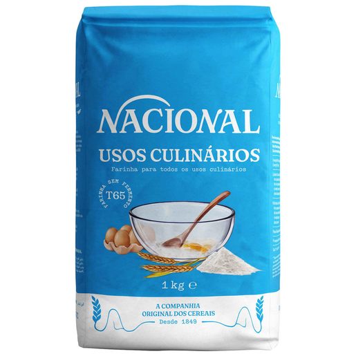 NACIONAL Farinha para todos os Usos Culinários Sem Fermento T65 1 kg