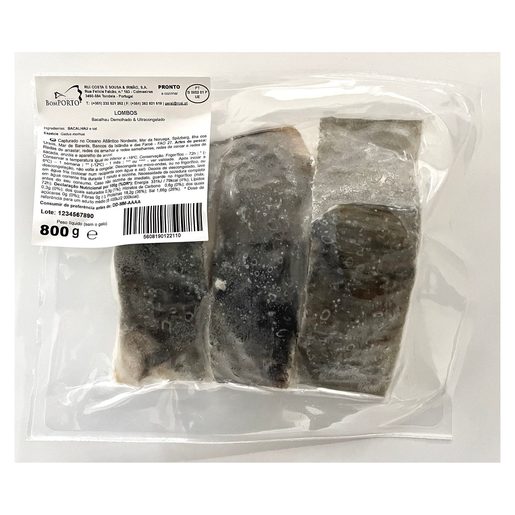 BOMPORTO Bacalhau Demolhado Lombos 800 g BOMPORTO Bacalhau Demolhado Lombos 800 g