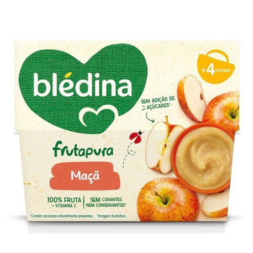 BLÉDINA Puré de Fruta Maçã 4x95 g