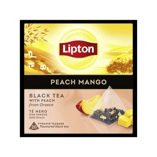 LIPTON Chá Preto Pyramid Pêssego e Manga 20 un 20 un LIPTON Chá Preto Pyramid Pêssego e Manga 20 un 20 un