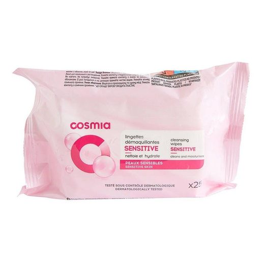 COSMIA Toalhitas Desmaquilhantes Sensitive Peles Sensíveis 25 un COSMIA Toalhitas Desmaquilhantes Sensitive Peles Sensíveis 25 un