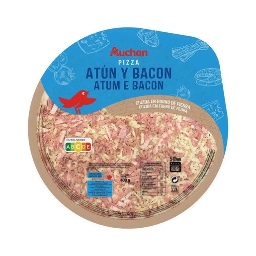 AUCHAN Pizza Atum e Bacon 400 g