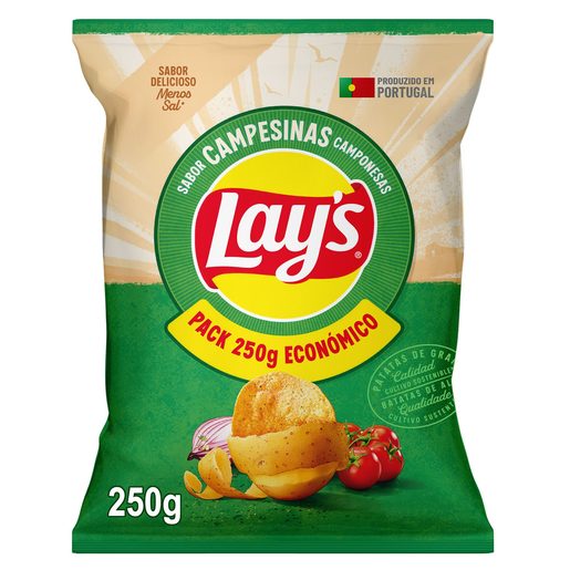 LAY'S Batata Frita Lisa Camponesa Pack Económico 250 g LAY'S Batata Frita Lisa Camponesa Pack Económico 250 g