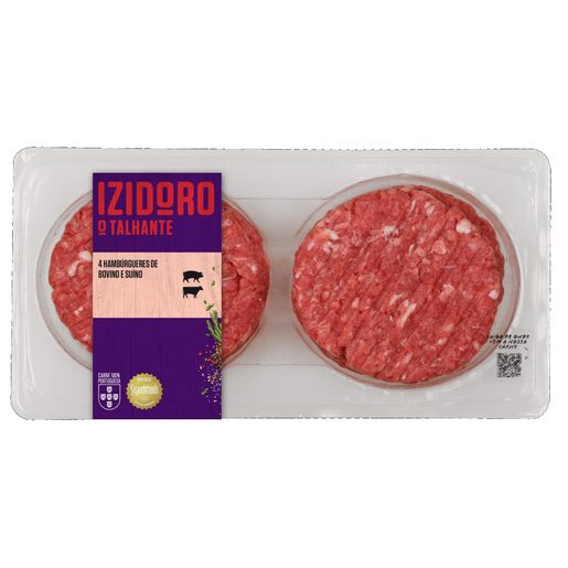 IZIDORO Hamburgueres de Bovino/Porco 4 un IZIDORO Hamburgueres de Bovino/Porco 4 un