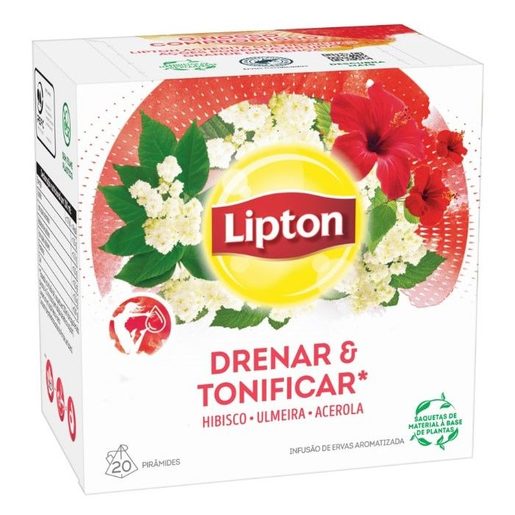 LIPTON Chá Infusão Drenar & Tonificar 20 Un