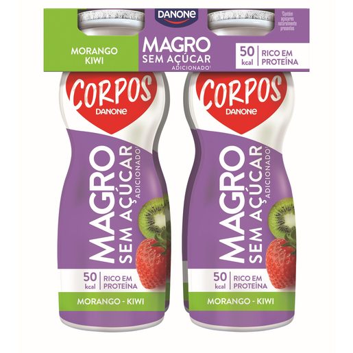 CORPOS DANONE Iogurte Líquido Magro de Kiwi E Morango 4x155 g