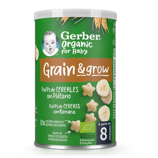 GERBER BIO Snack para Bebé Cereais com Banana Biológica 35 g