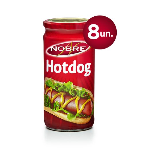 NOBRE Hotdog Salsichas Frasco 8 un