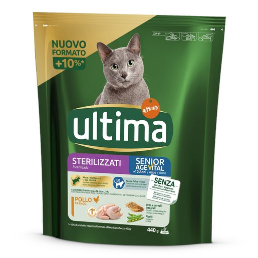 ULTIMA Alimento Seco para Gato Esterilizado Sénior 440 g