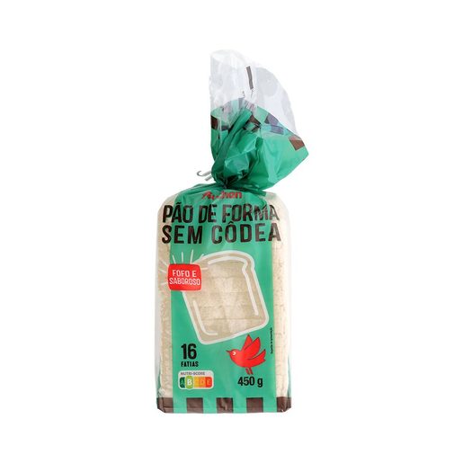 AUCHAN Pão de Forma sem Côdea 450 g AUCHAN Pão de Forma sem Côdea 450 g