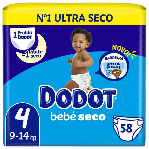 DODOT Fraldas Bebé-Seco Tamanho 4 58 un