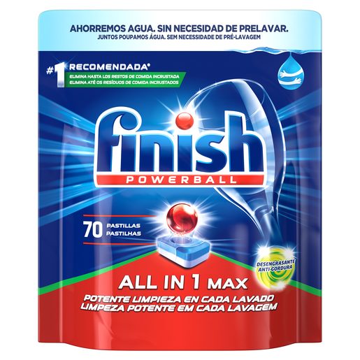 FINISH Detergente Máquina Loiça Pastilhas Anti Gordura 70 lv