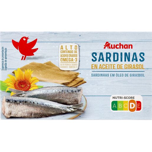 AUCHAN Sardinhas Óleo Girassol 120 g AUCHAN Sardinhas Óleo Girassol 120 g