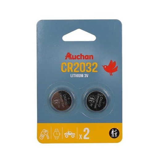 AUCHAN Pilha Botão Litium Standard CR2032 2 un AUCHAN Pilha Botão Litium Standard CR2032 2 un