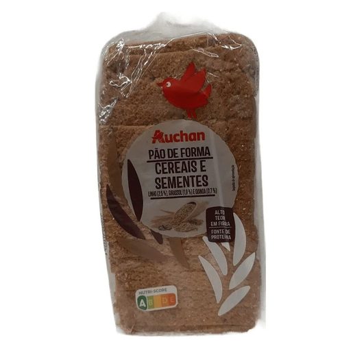 AUCHAN Pão de Forma Cereais e Sementes 580 g