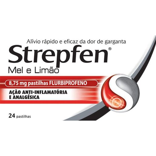 STREPFEN Mel e Limão 8,75 mg Pastilha 24 un
