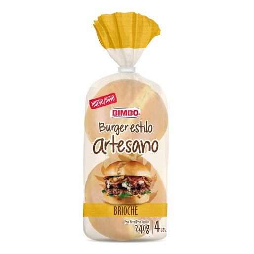 BIMBO Pão Burguer Estilo Artesano Brioche 240 g