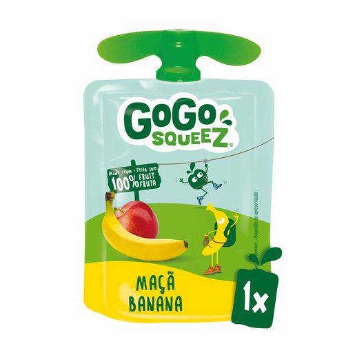 GOGO SQUEEZ Fruta Saqueta Maçã Banana 90 g