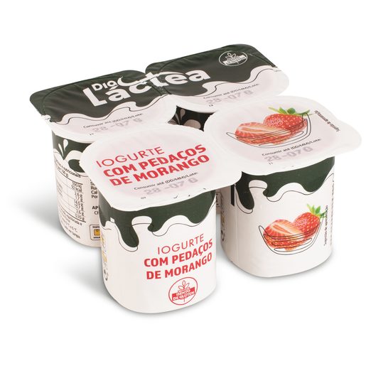 DIA LÁCTEA Iogurte Pedaços Morango 4x125 g