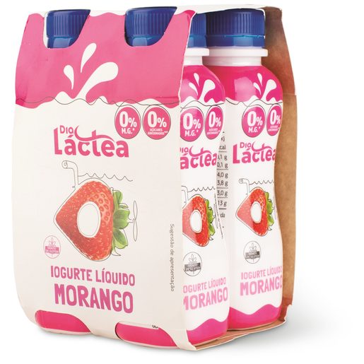 DIA LÁCTEA Iogurte Líquido Magro Polpa Morango 4x160 g