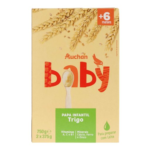 AUCHAN Baby Papa Não Láctea Cereais 750 g