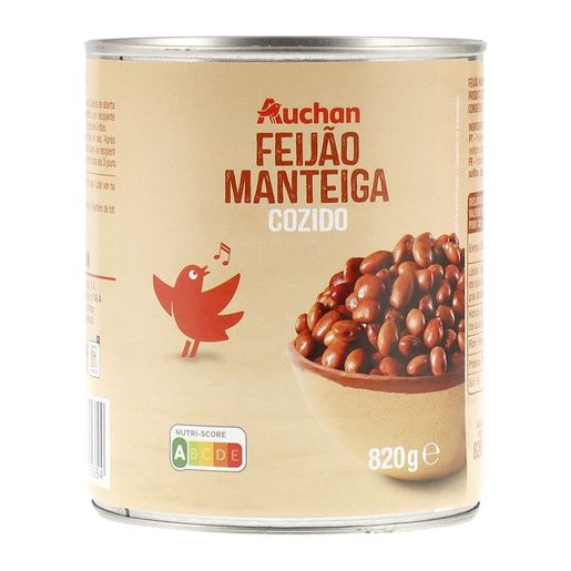 AUCHAN Feijão Manteiga Cozido 820 g