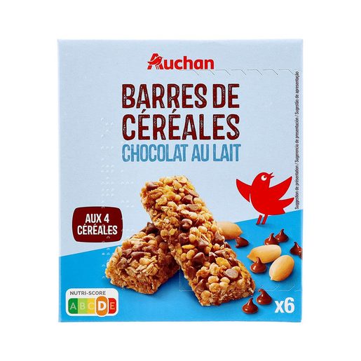 AUCHAN Barras de Cereais Chocolate de Leite 126 g AUCHAN Barras de Cereais Chocolate de Leite 126 g