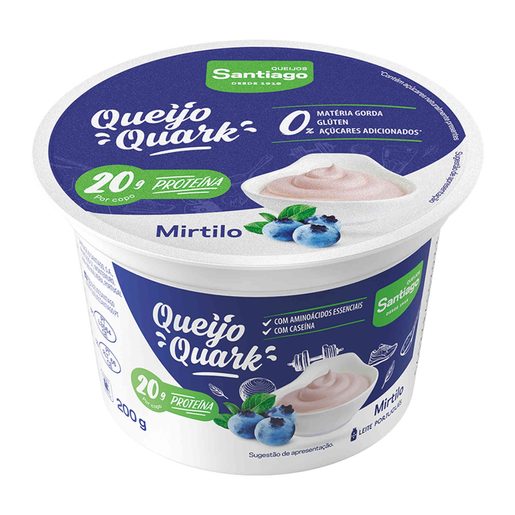 SANTIAGO Queijo Quark Mirtilo 200 g SANTIAGO Queijo Quark Mirtilo 200 g