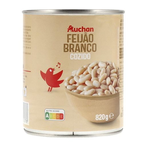 AUCHAN Feijão Branco Cozido 820 g