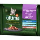 ULTIMA Alimento Húmido Para Gato Esterilizado Peixe Selection 4x85 g