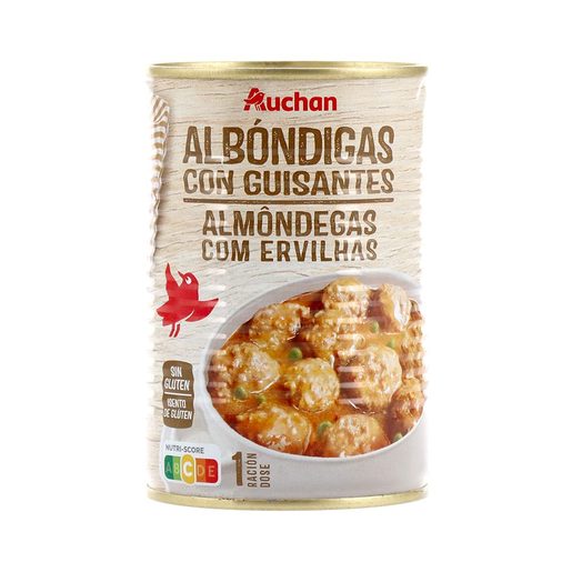 AUCHAN Almôndegas com Ervilhas 415 g AUCHAN Almôndegas com Ervilhas 415 g