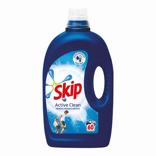 SKIP Detergente Máquina Roupa Líquido Active Clean 60 lv