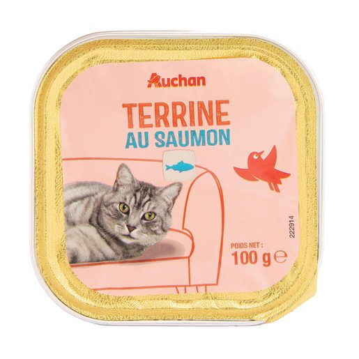 AUCHAN Comida Húmida para Gato Terrina Rico em Salmão 100 g