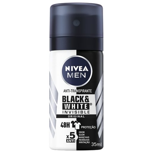 NIVEA MEN Mini Desodorizante Invisible Black & White 35 ml