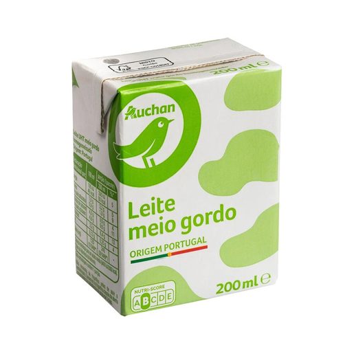 AUCHAN Leite UHT Meio Gordo Essencial 200 ml