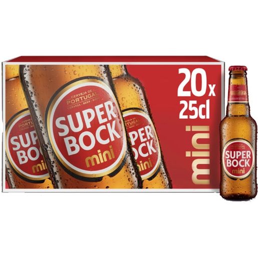 SUPER BOCK Cerveja com Álcool 20x250 ml