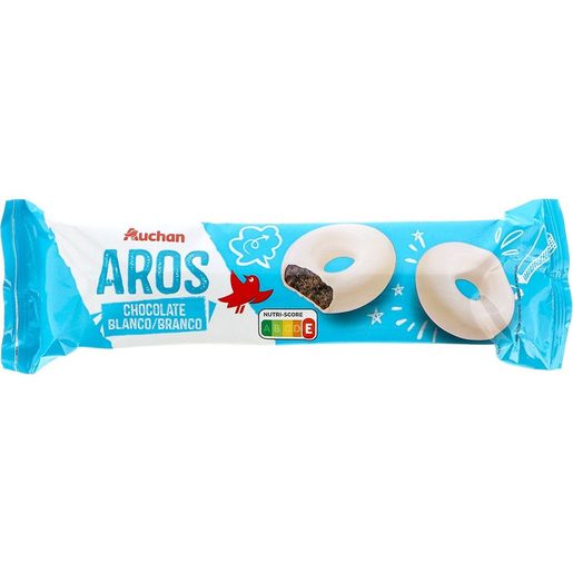 AUCHAN Bolacha Aros de Chocolate Branco 128 g