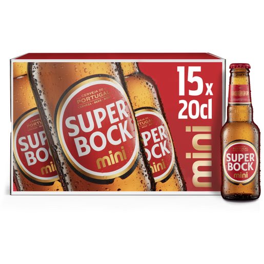 SUPER BOCK Cerveja com Álcool 15x200 ml